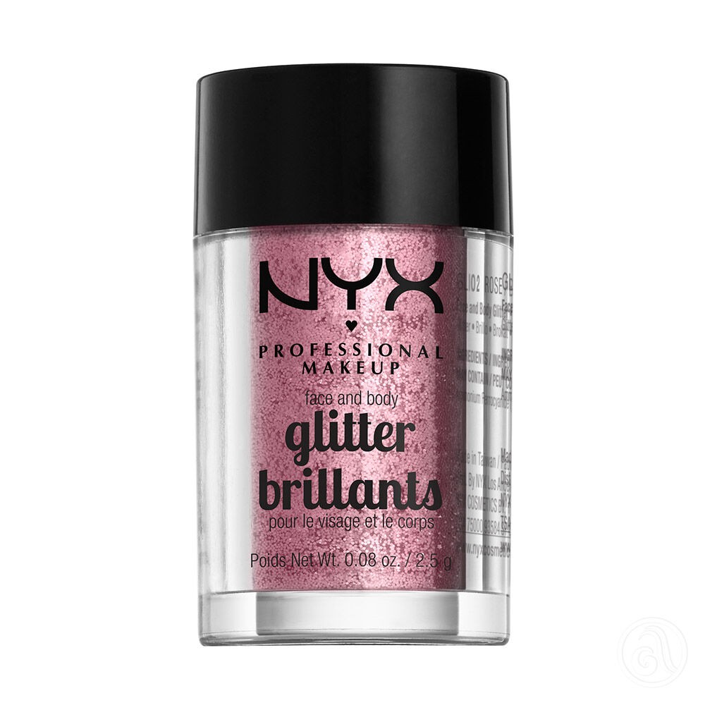 NYX Professional Makeup Gliter za lice i tijelo Face & Body Glitter GLI02 Roza, 2.5 g