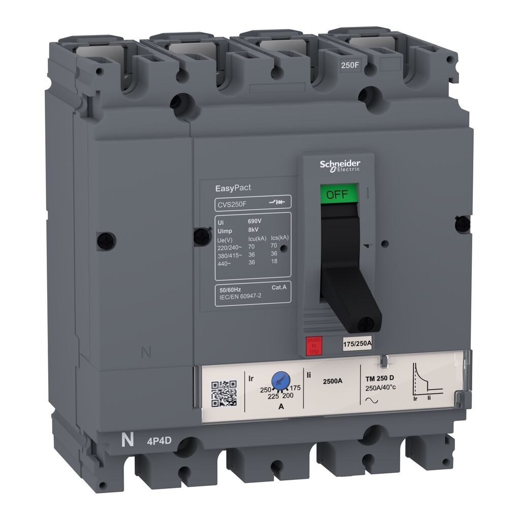 Schneider Electric Kompaktni Prekidač LV525343, 250A 4P3D TM250D CVS250F