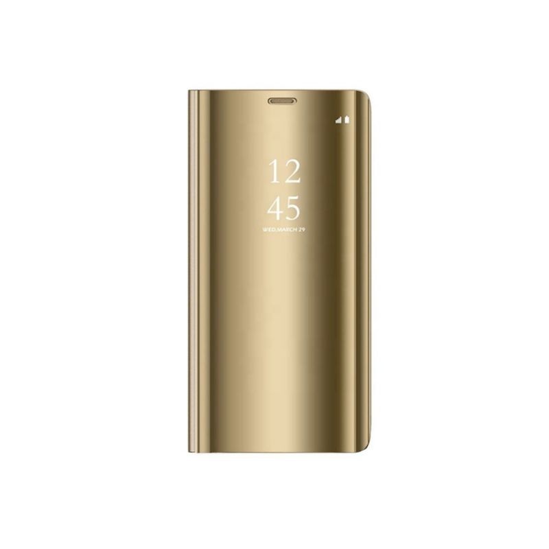 Preklopna Maska za mobitel Samsung S22 Plus Smart Clear View, Zlatne boje