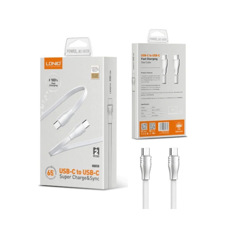 LDNIO USB kabl LC132-C, Fast, 65W, C na C, 2m