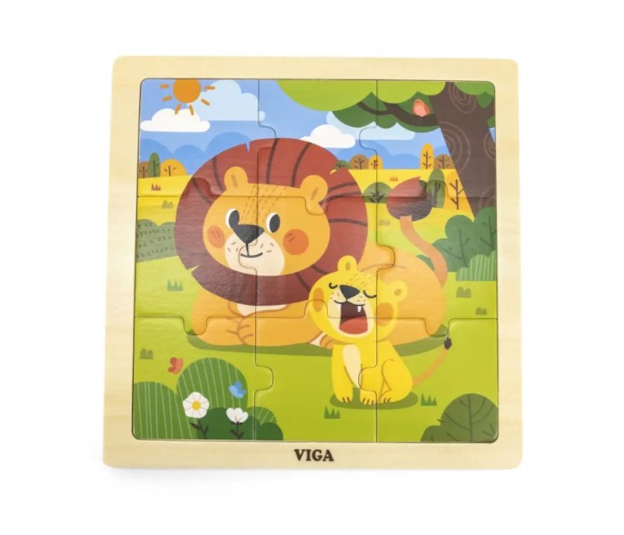 Master Igračka Master drvene puzle lav 9kom.
