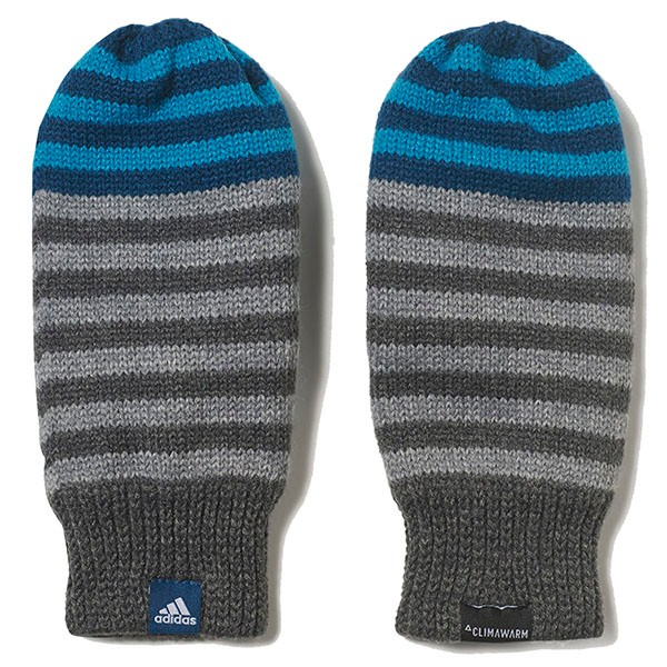 Adidas Rukavice za dječake LFS Striped Mittens, sivo-plave