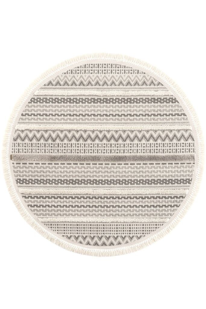 Conceptum Hypnose Tepih Sakura 2207, O200 cm, Sivo-Bijeli