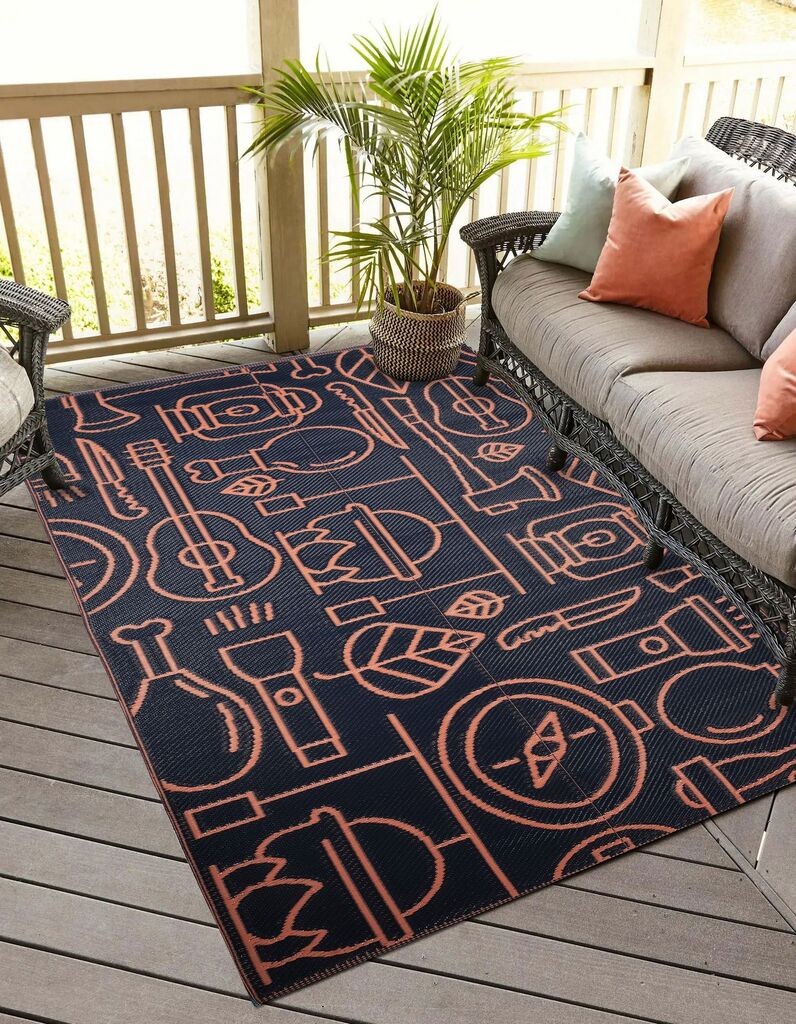 Conceptum Hypnose tepih Savana 8810, 120x180 cm, crno-narandžasti