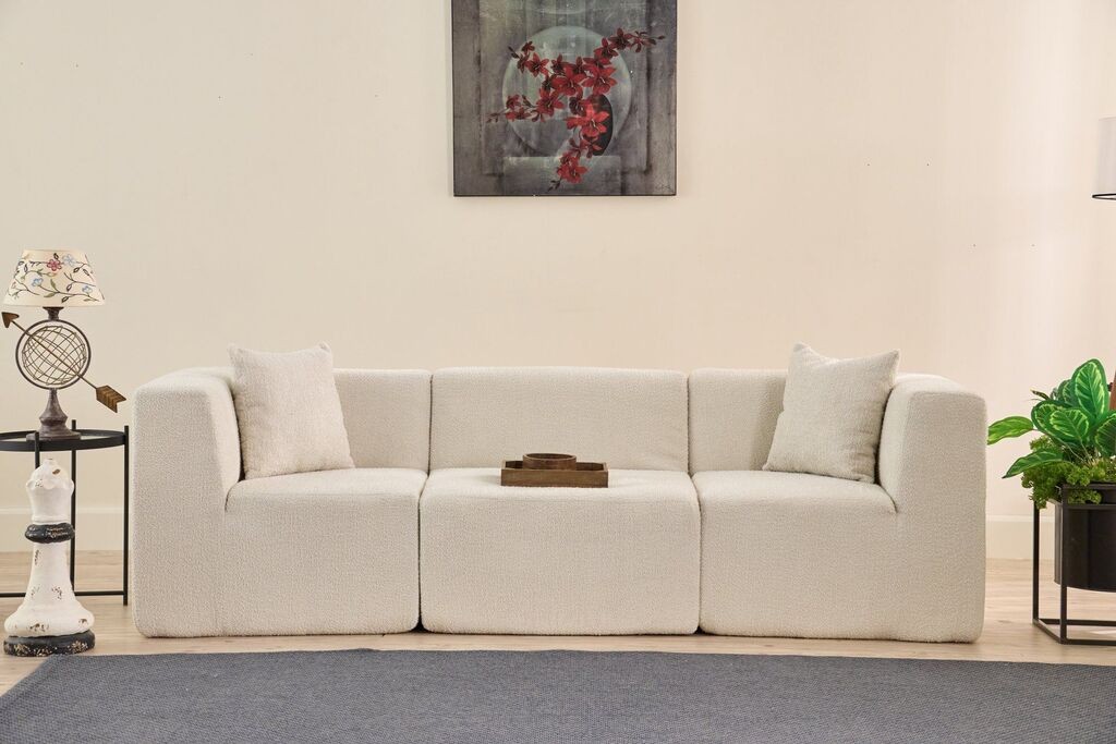 Atelier del Sofa Trosed Raks, 245x70x85cm, Bijela
