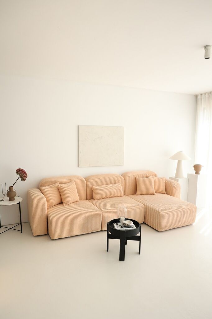 Atelier del Sofa Kutna garnitura Kuba, 135x298x83 cm, Boja kajsije