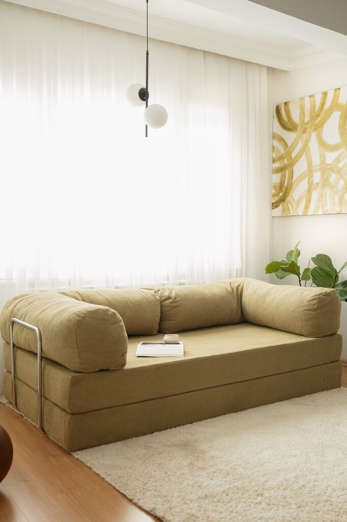 Atelier del Sofa Nook sklopiva sofa, 100x200x70cm, žuta