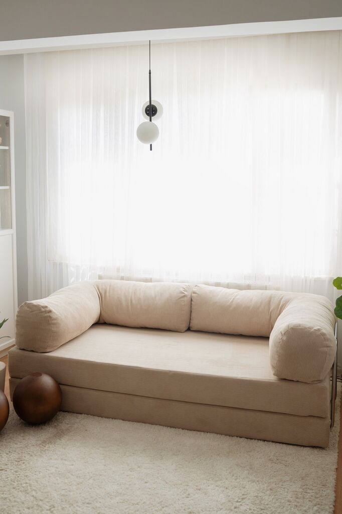Atelier del Sofa Nook sklopiva sofa, 100x200x70cm, bež