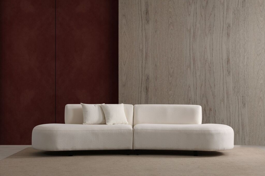 Atelier del Sofa Kutna garnitura Pars Cream, 100x70x300 cm, Bež