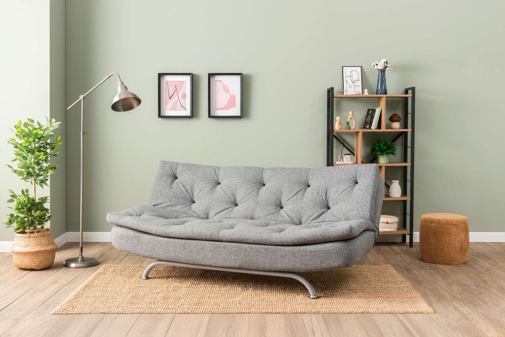 Atelier del Sofa Rivo sklopiva sofa, 185x63x82cm, siva