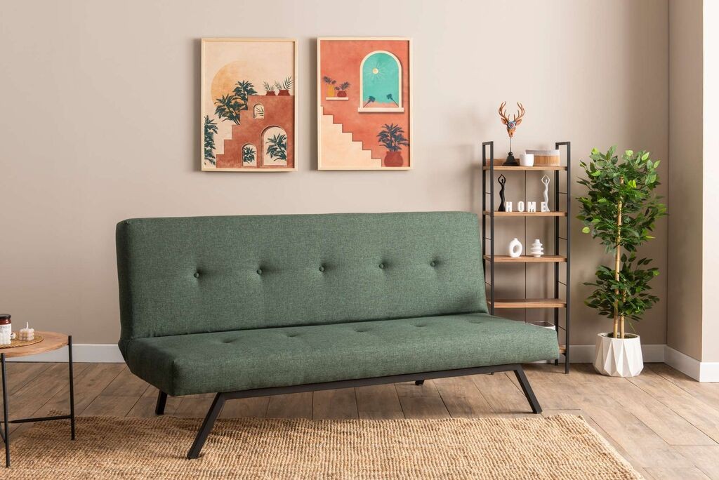 Atelier del Sofa Zola sklopiva sofa, 180x64x78cm, zelena