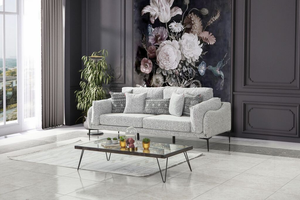 Atelier del Sofa Trosed Mia, 232x100x88cm, Svijetlosiva