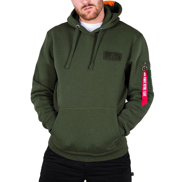 Alpha Muski Alpha Industries Duks crvena prugasta dukserica za muškarce