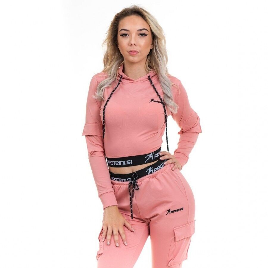 Proteini Si Ženski Kratki pulover sa kapuljačom Gloria, Roza