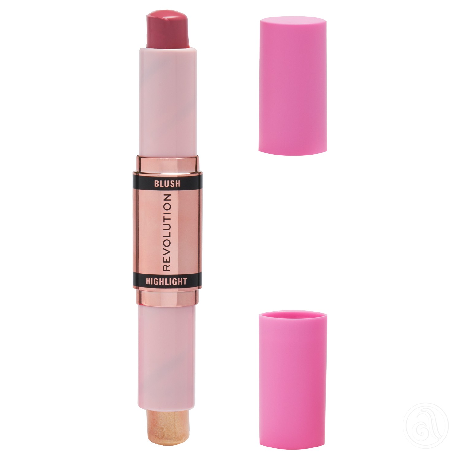 REVOLUTION Rumenilo i hajlajter u stiku Mauve Glow 2x4.3g