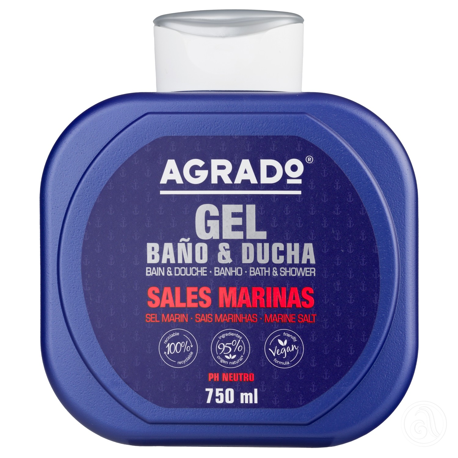 AGRADO Marine Salt Gel za Tuširanje i Kupku 750ml