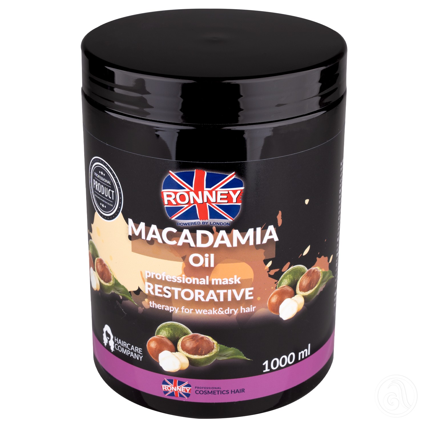 RONNEY Maska za obnavljanje slabe i suve kose Macadamia Oil - 1000 ml