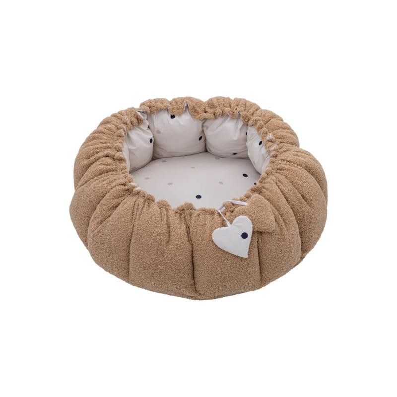 FREEON BUBA Gnijezdo za novorođenče okruglo bež/tačkice