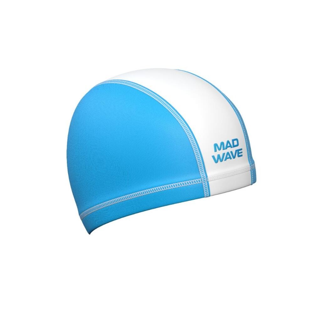 Mad wave Kapa za plivanje Lycra duotone Textile Swim Caps, Plavo-bijela
