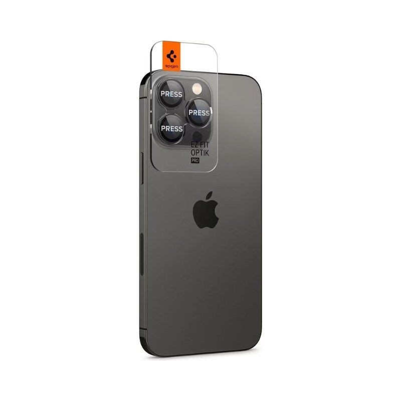 Spigen Zaštitno staklo Positioner za kamere za iPhone 17 Pro /17 Pro Max, Tamnosivo