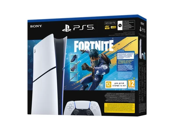 PlayStation 5 Slim Digital Edition, E Chassis, Fortnite Flowering Chaos VCH, Bijeli