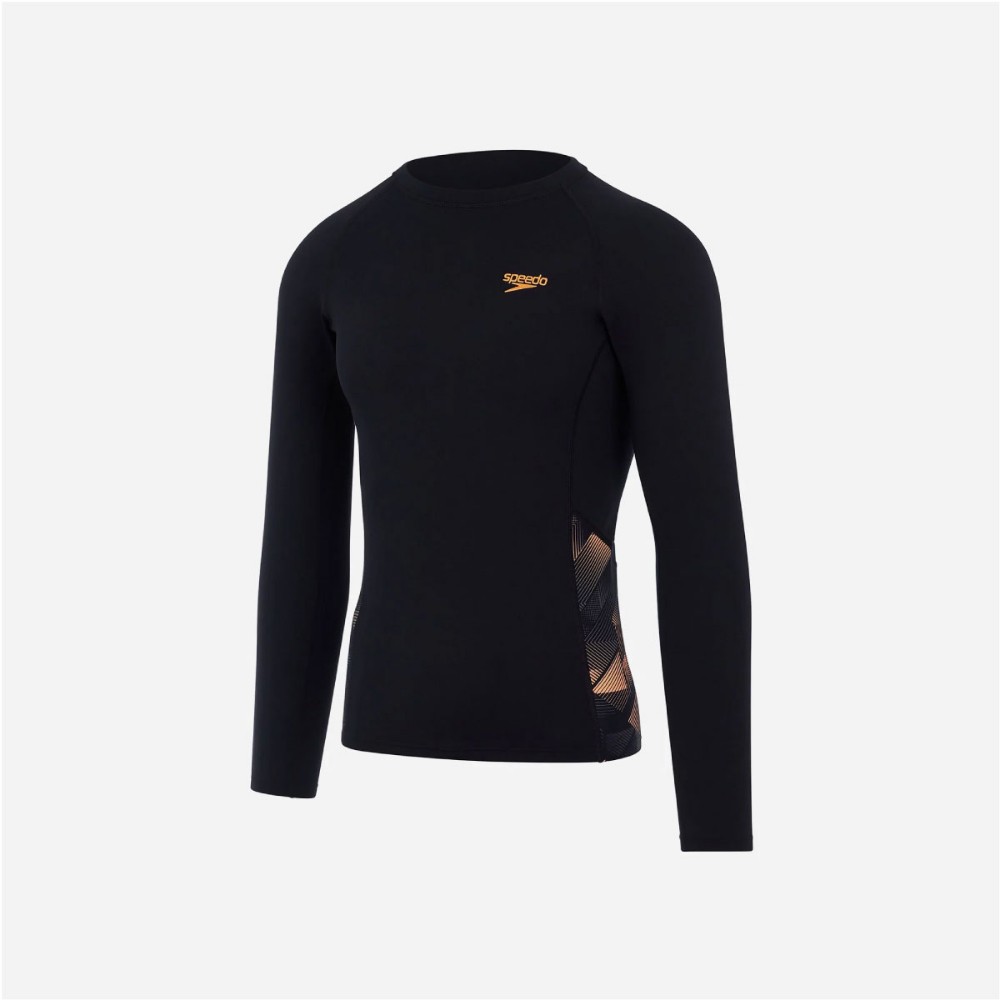 Speedo Muška zaštitna majica za pivanje Ls Sp Top AM, Crna