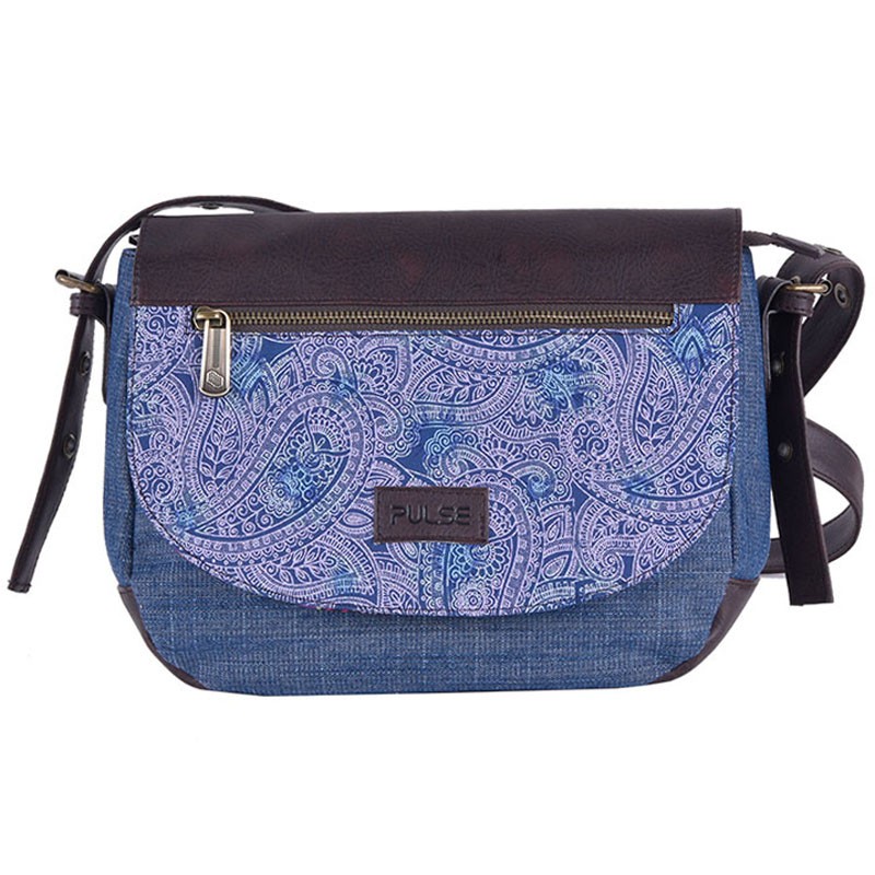 Pulse Ženska torba na rame Trieste ethno jeans, Tamnoplava