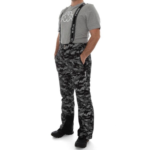 Brugi Muške pantalone za skijanje, Tamnosive