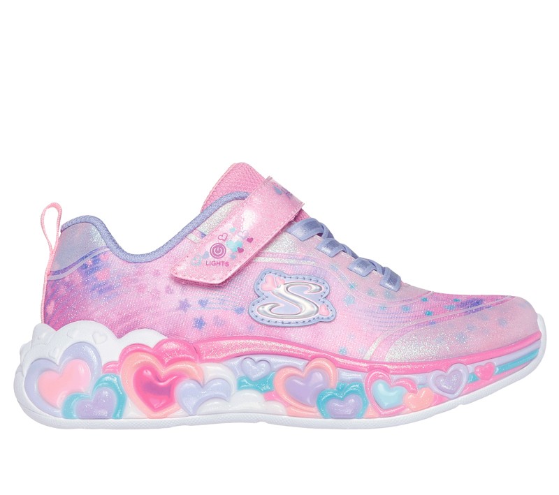 Skechers Patike za djevojčice Eternal heart lights, Roze