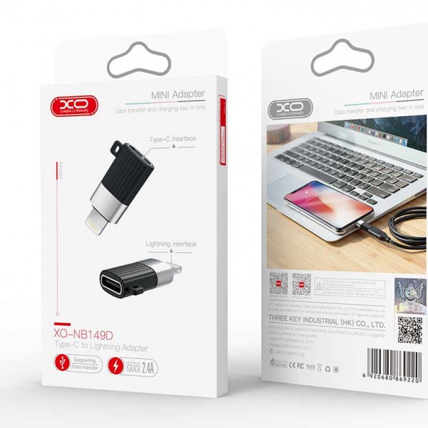 XO konektor, Type-C za iPhone XO-NB149D, crni