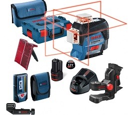 BOSCH Laser za linije GLL 3-80 C + Univerzalni držač BM 1 + Laserski prijemnik LR 7, 1xGBA 12V 2.0Ah L-Boxx 0601063R05