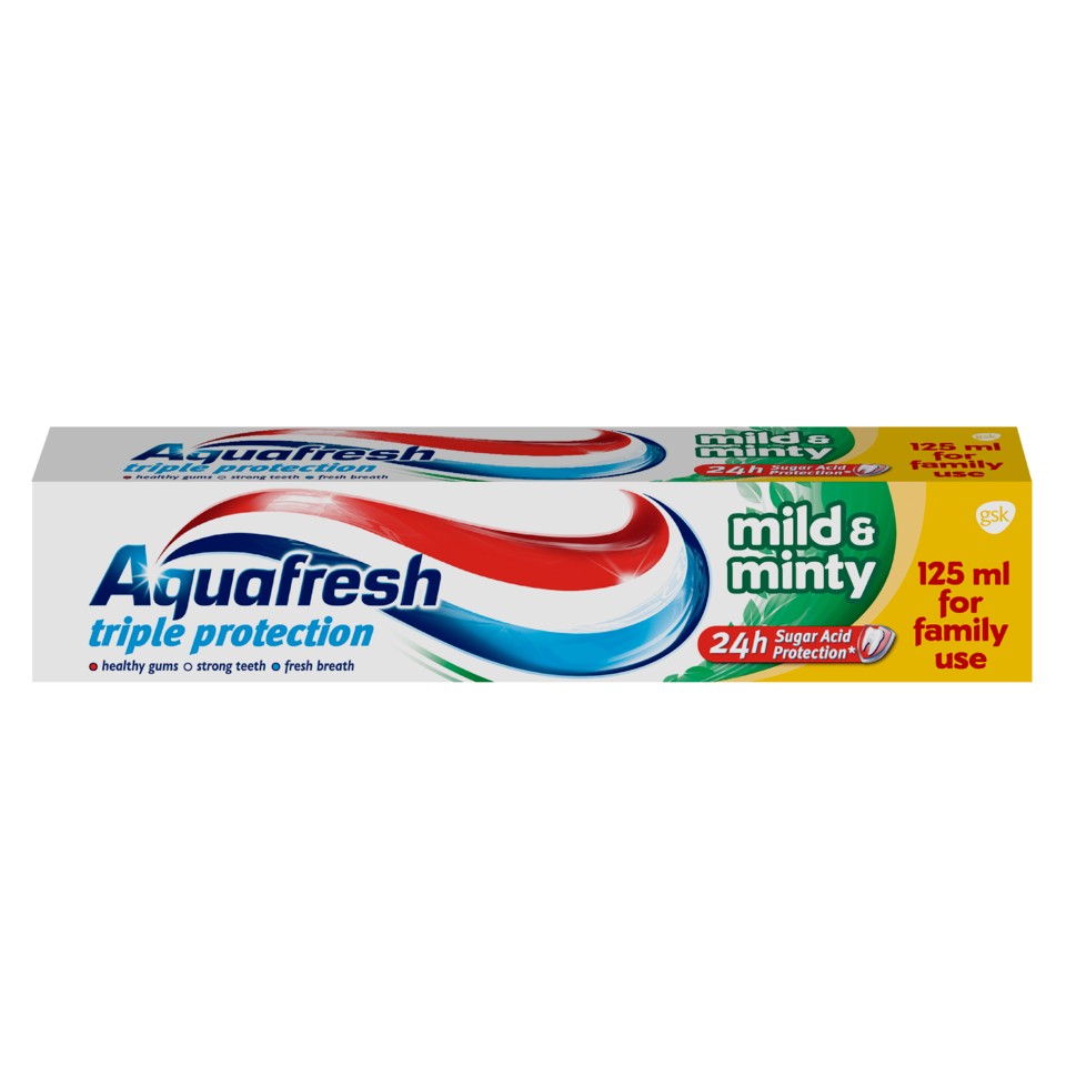 Aquafresh pasta za zube s blagim okusom mente, 125 ml
