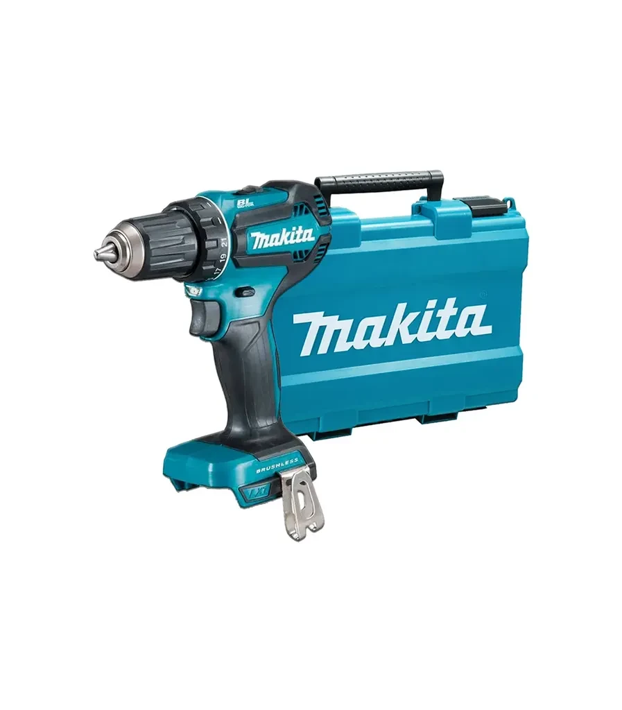 Makita Akumulatorska bušilica DDF485 + Transportni kofer DDF485ZK, Svijetloplava