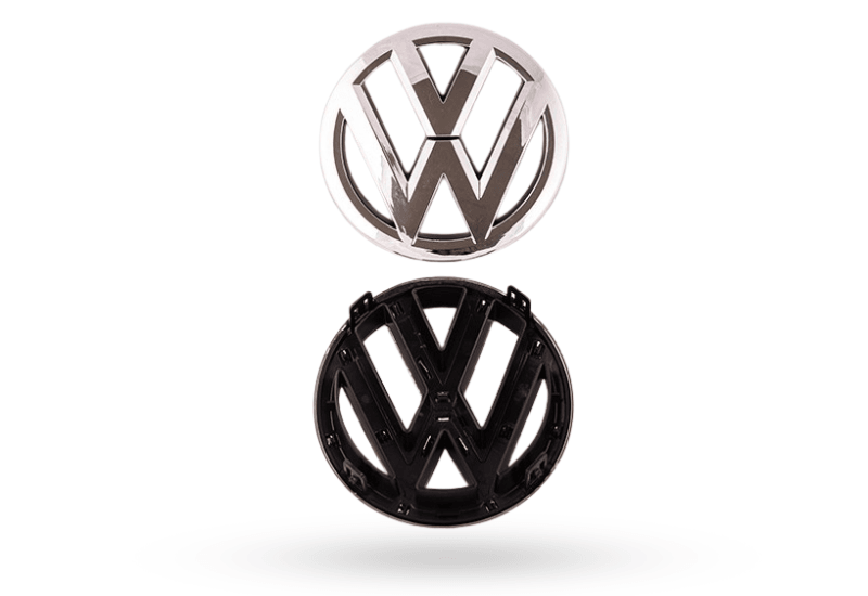 Znak prednje maske volkswagen Vw, 146 mm, Siva