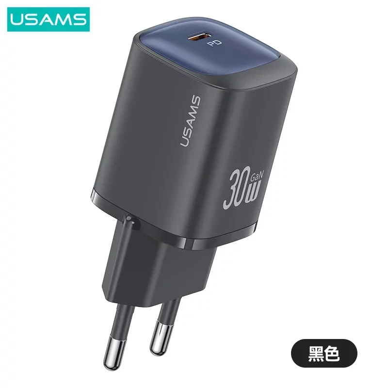 USAMS CC251 30W 1C GaN Fast punjač (EU) black