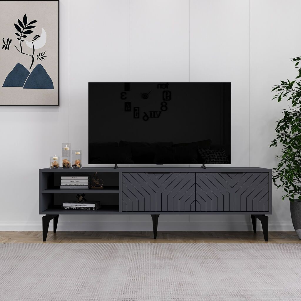 Hanah Kućna TV komoda Regina, 160x50x29,6 cm, Antracit