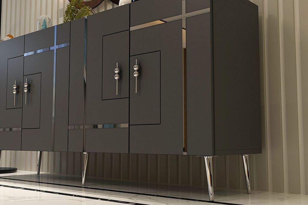 Hanah kućna konzolna linija KB150, 150x75x35 cm, antracit-srebrna boja