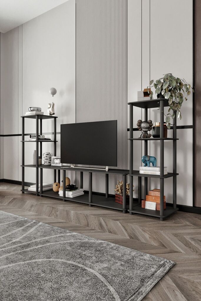 Hanah Kućna TV komoda Grand, 188x106x34 cm, Crna