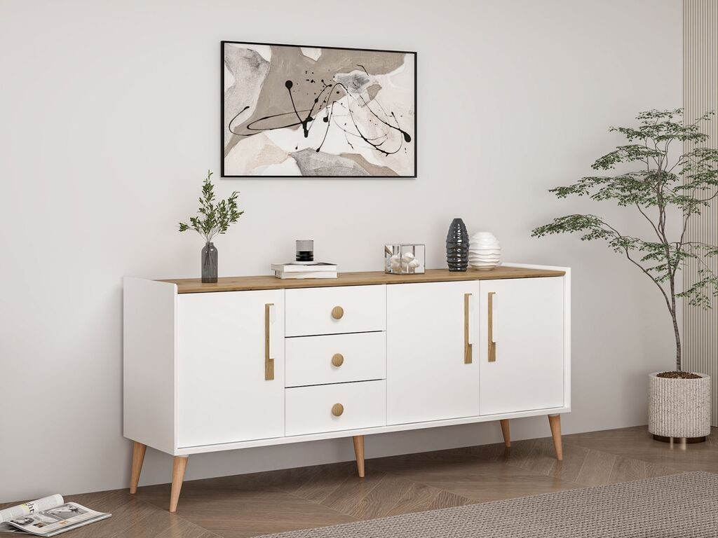 Hanah Kućna konzola Mitra, 180x80x45 cm, Bijela