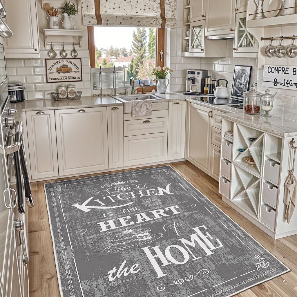 Conceptum Hypnose Tepih Wookece255, 100x300 cm, Sivo-Bijeli