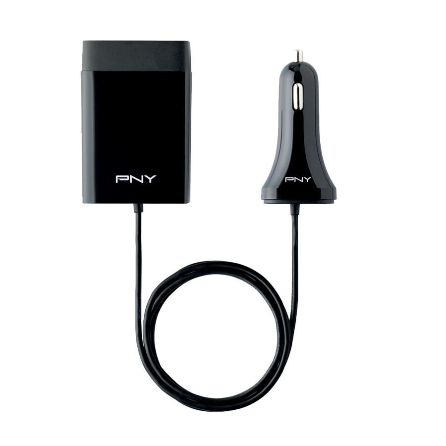 PNY punjač za mobitel 4-port za auto P-DC-4UF-K01-04-RB