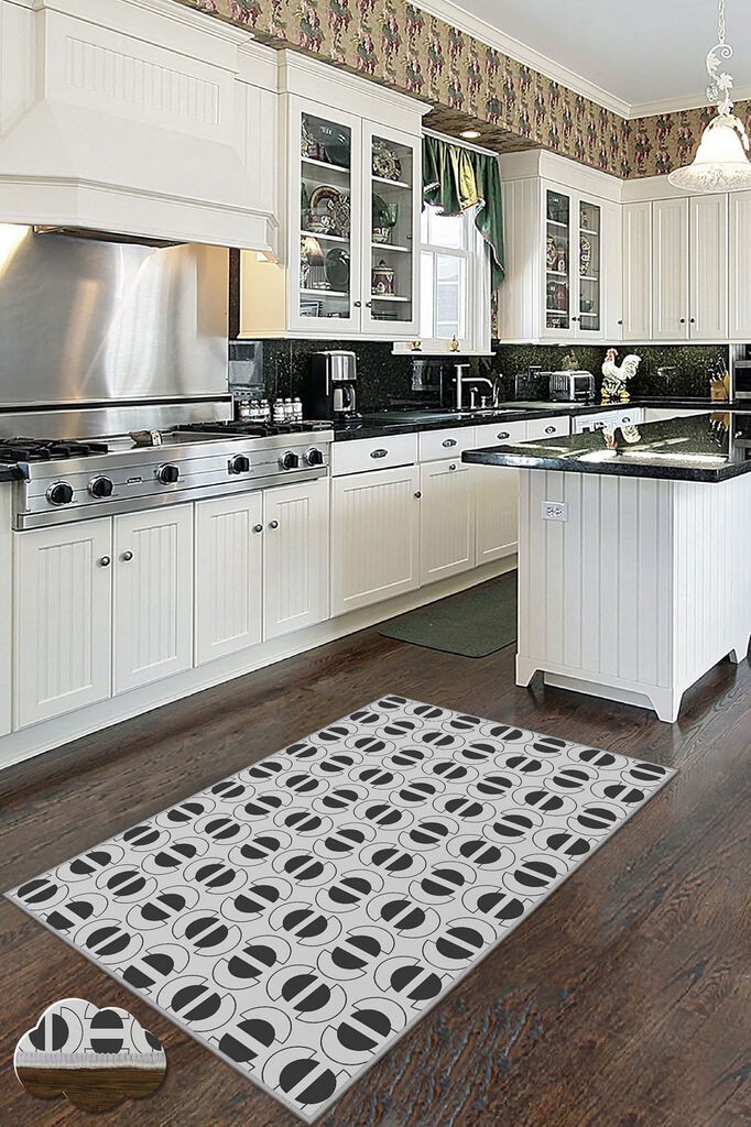 Conceptum Hypnose tepih Wookece199, 80x300 cm, bijelo-crni