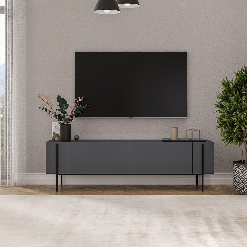 Hanah Home TV komoda Herman, 160x45,6x31,4 cm, Antracit