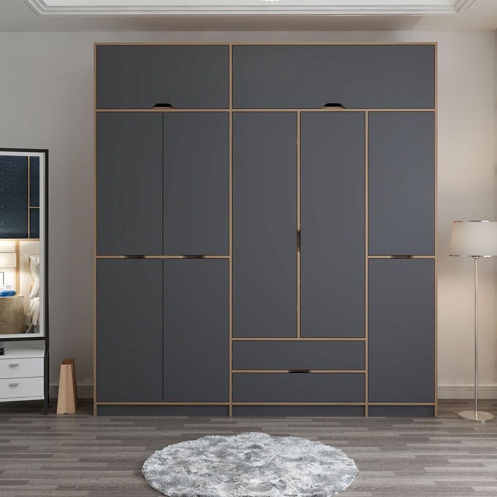 Hanah Home Ormar Elina-8909, 232x253x52 cm, Antracit