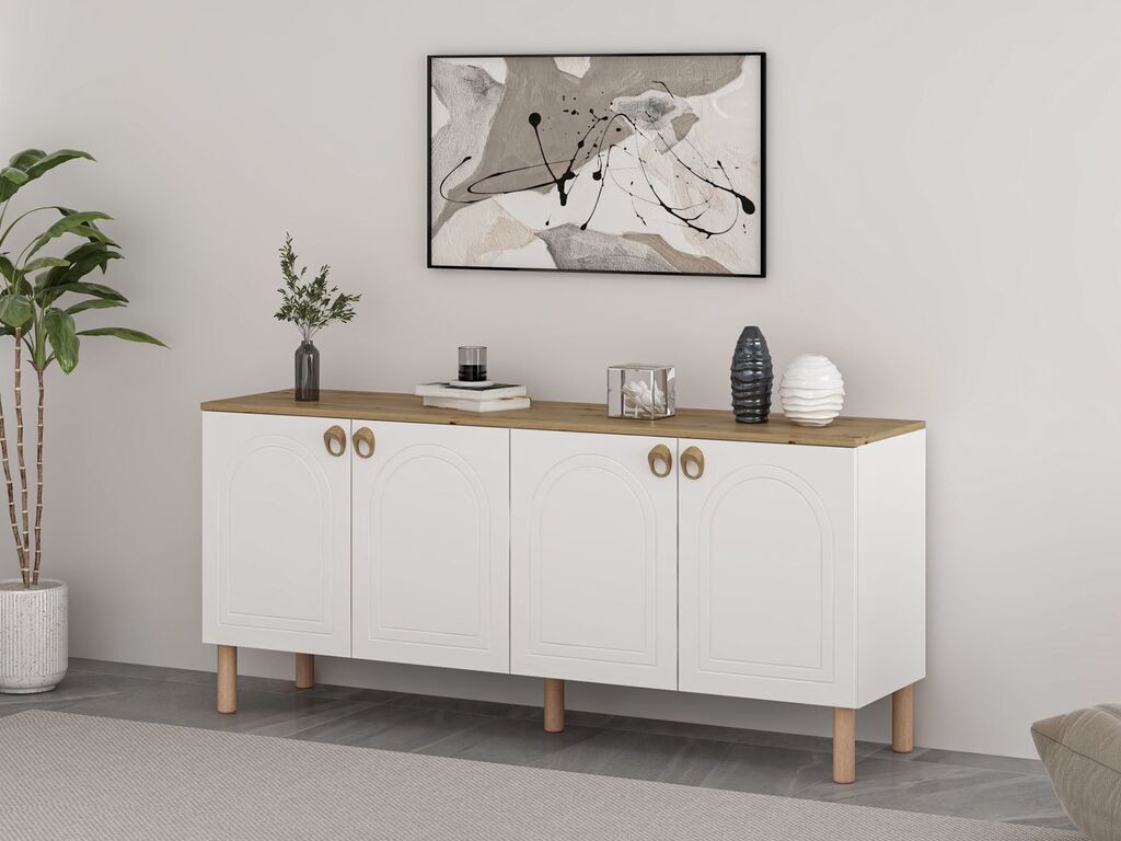 Hanah Kućna konzola Lotus, 180x81x45 cm, Bijela