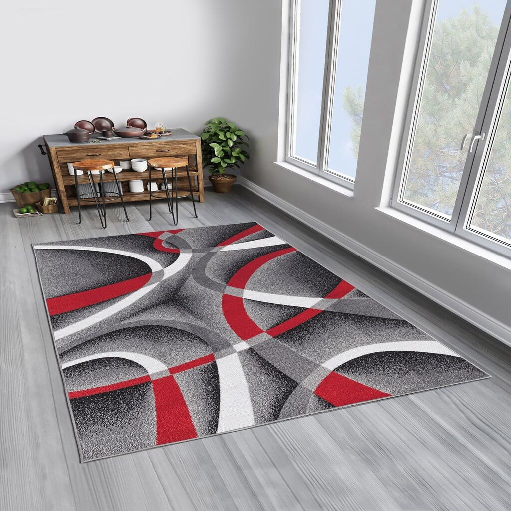 Conceptum Hypnose tepih Woopamuk194, 100x150 cm, crveno-siva