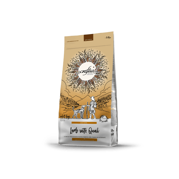 Craftia Natura Hrana za odrasle pse srednjih i velikih rasa, Jagnejtina sa prepelicom 2 kg