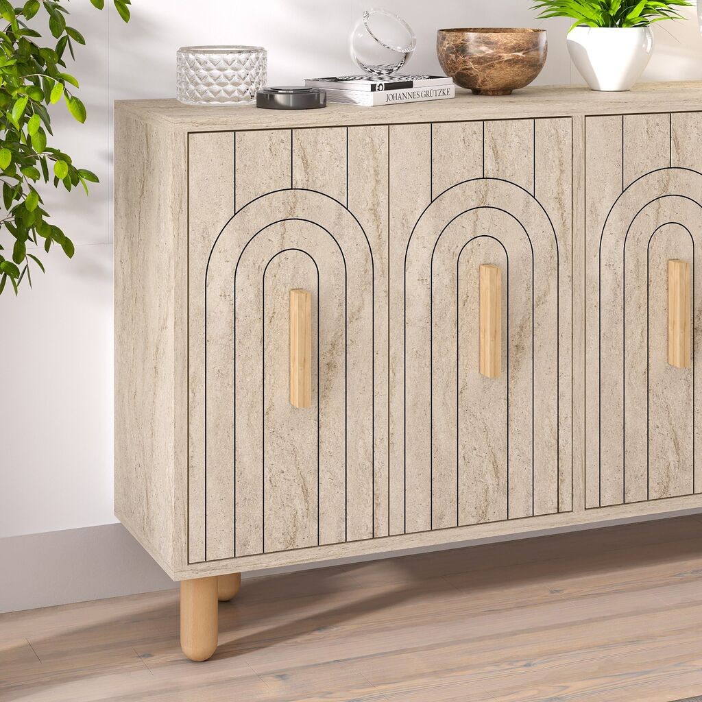 Hanah Kućna konzola Tiger, 120x73,6x29,6 cm, Pješčana