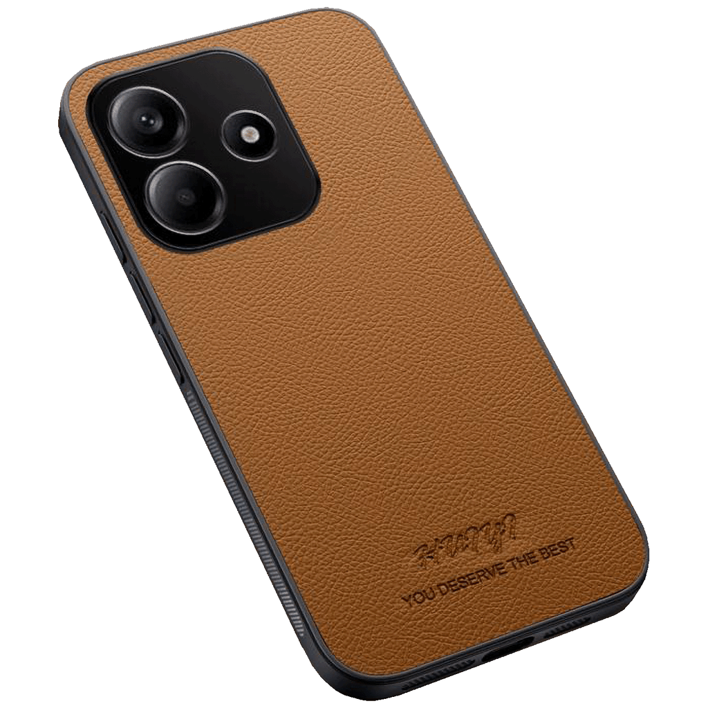 NN-Su Maska za Redmi Note 14 5G, TPU + koža, Smeđa