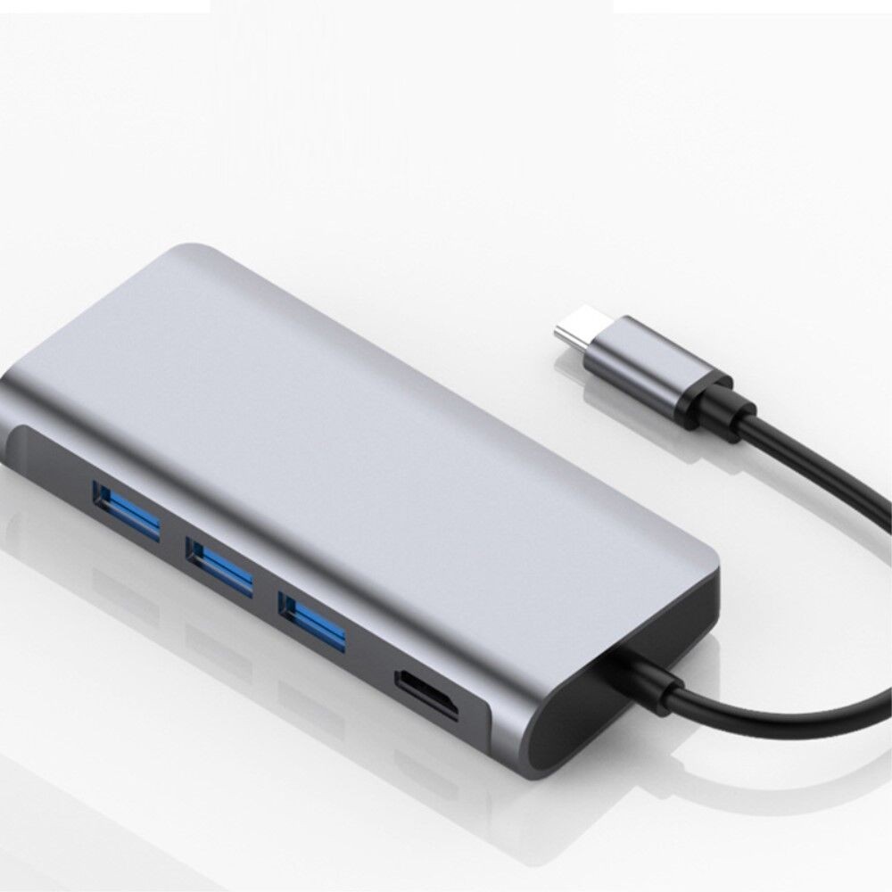 Appacs Hub HB18, USB-C na PD+HDMI+RJ45+SD+TF+USBx3